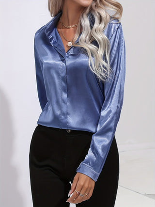 Women's long-sleeve blouse | With buttons