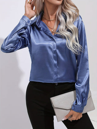 Women's long-sleeve blouse | With buttons