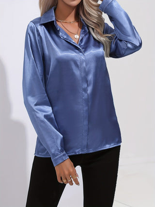 Women's long-sleeve blouse | With buttons