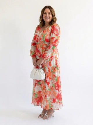 Damen Langarm Sommerkleid | Maxi