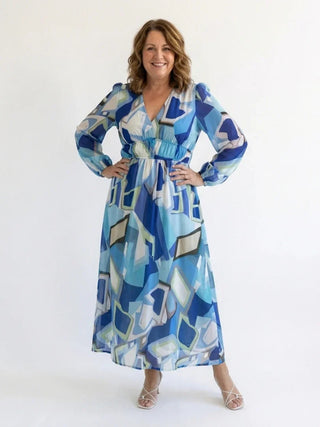 Damen Langarm Sommerkleid | Maxi