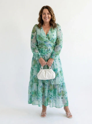 Damen Langarm Sommerkleid | Maxi