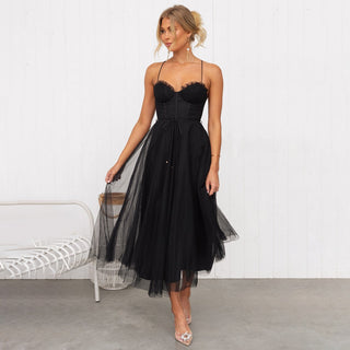 Women's Spaghetti Strap Dress | Midi