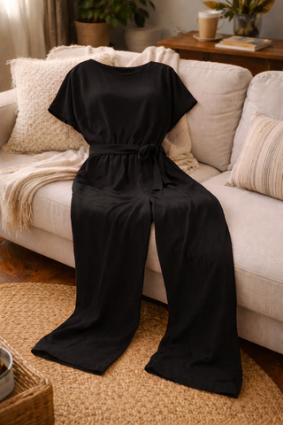 Combinaison femme avec ceinture à la taille | Coupe ample