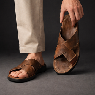 Herren Sandalen mit Kreuzriemen | Lässig