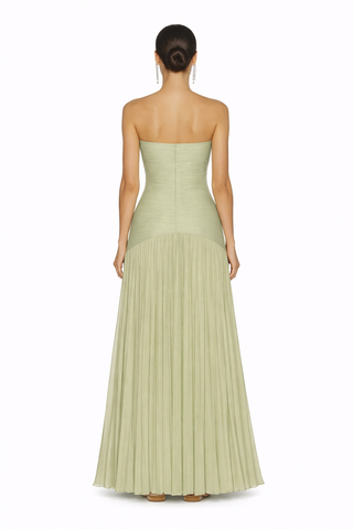 Vestido sin tirantes para invitadas de boda para mujer | Maxi