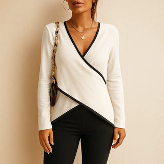 Women's wrap blouse | tied in front