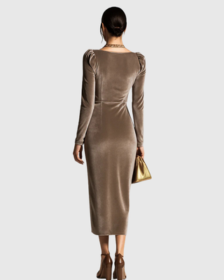 Damen Drapiertes Abendkleid | Midi