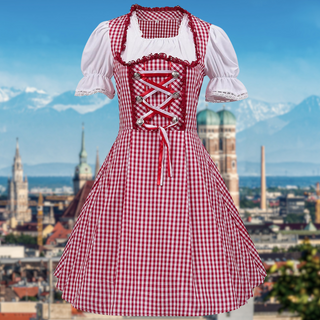 Damen Oktoberfest Dirndl Kleid | Midi
