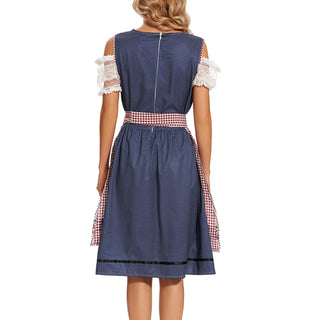Disfraz de Oktoberfest para mujer | Vestido dirndl tradicional con delantal