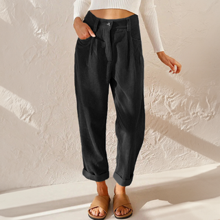 Damen Cordhose Casual | Hohe Taille