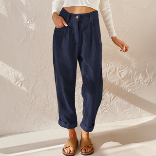 Damen Cordhose Casual | Hohe Taille