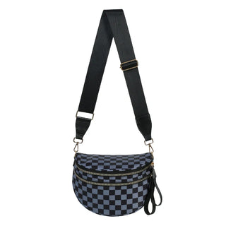 Damen Karierte Crossbody Tasche | Mit Verstellbarem Riemen
