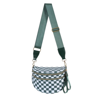 Damen Karierte Crossbody Tasche | Mit Verstellbarem Riemen