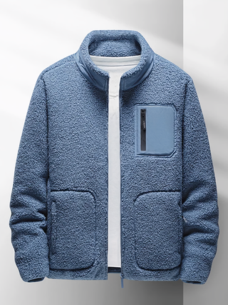 Herren Freizeit Zip-Jacke | Hoher Kragen