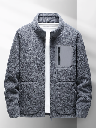 Herren Freizeit Zip-Jacke | Hoher Kragen