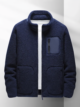 Herren Freizeit Zip-Jacke | Hoher Kragen