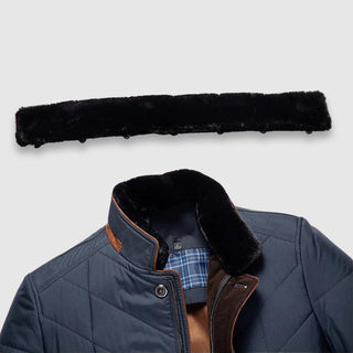 Men's winter jacket with buttons | quilted