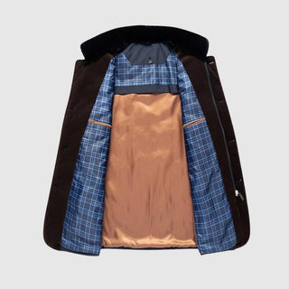 Men's winter jacket with buttons | quilted