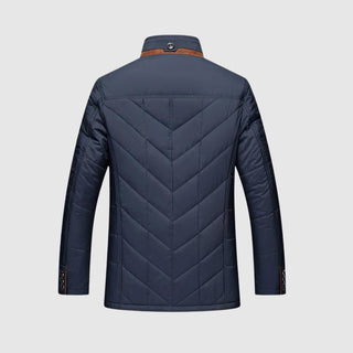 Men's winter jacket with buttons | quilted