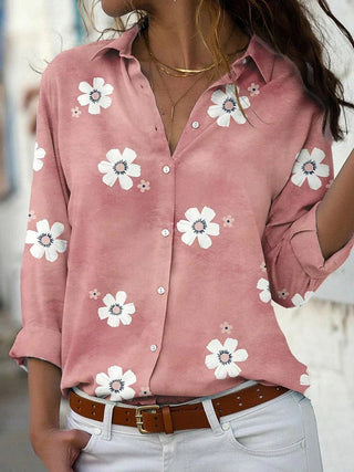 Blouse d'été femme à motif floral | Manches longues