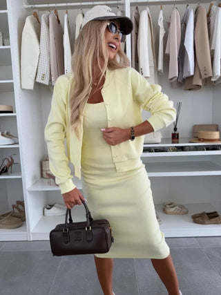 Damen Zweiteiliges Kleid Set | Midi