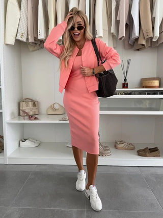 Damen Zweiteiliges Kleid Set | Midi