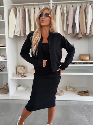 Damen Zweiteiliges Kleid Set | Midi