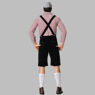 Costume Lederhosen Oktoberfest homme | Shorts traditionnels avec bretelles