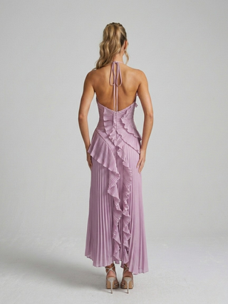 Damen Kleid für Hochzeitsgäste mit Rüschen | Midi