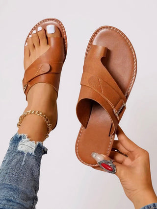 Damen Flache Sandalen | Mit Riemen