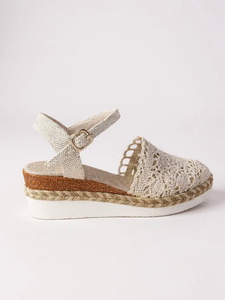 Sandalias de verano de ganchillo para mujer | Con tiras de hebilla