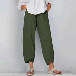 Damen Hose mit Weitem Bein | Lässig