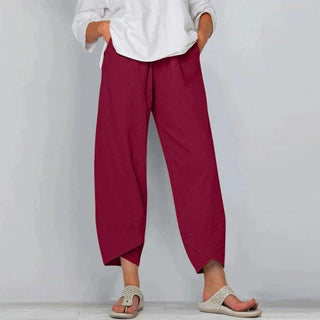 Damen Hose mit Weitem Bein | Lässig