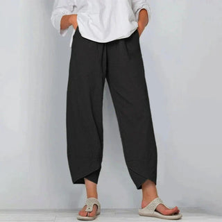 Damen Hose mit Weitem Bein | Lässig