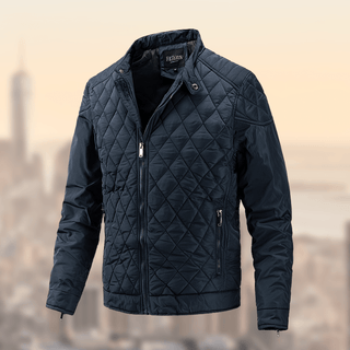 Men's quilted jacket with zipper | long sleeve