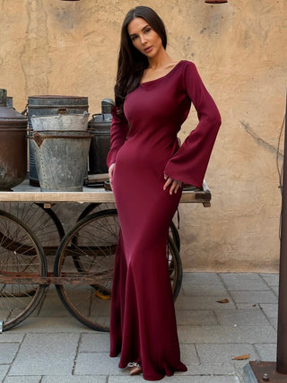 Damen Langarmkleid | Maxi