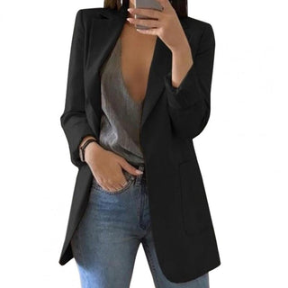 Women's Casual Blazer with Open Front | Long