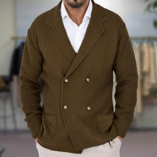Men's Double-Breasted Blazer | In Knit Style