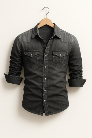 Men’s Denim Casual Shirt | Long Sleeve
