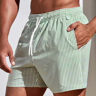 Herren Gestreifte Badeshorts | Sommer