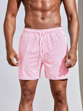 Herren Gestreifte Badeshorts | Sommer