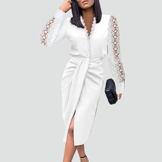 Women's Lace Wrap Dress | Midi