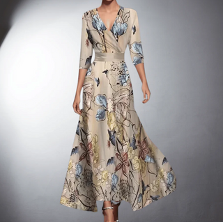 Robe élégante florale pour femme | Maxi