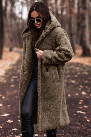Women's coat with hood | Long fit