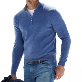 Męski sweter casual | Półzamek