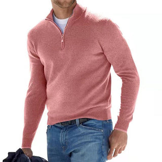 Męski sweter casual | Półzamek