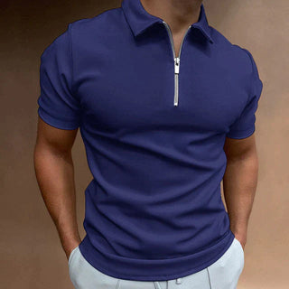 Men’s Polo Shirt with Zipper | Short Sleeve