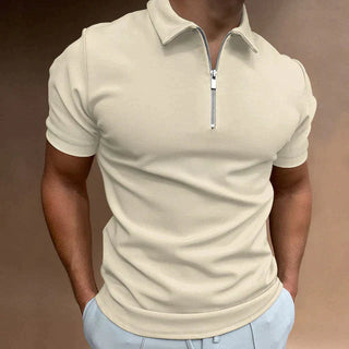 Men’s Polo Shirt with Zipper | Short Sleeve