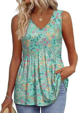 Damen Top mit V-Ausschnitt | Ärmellos